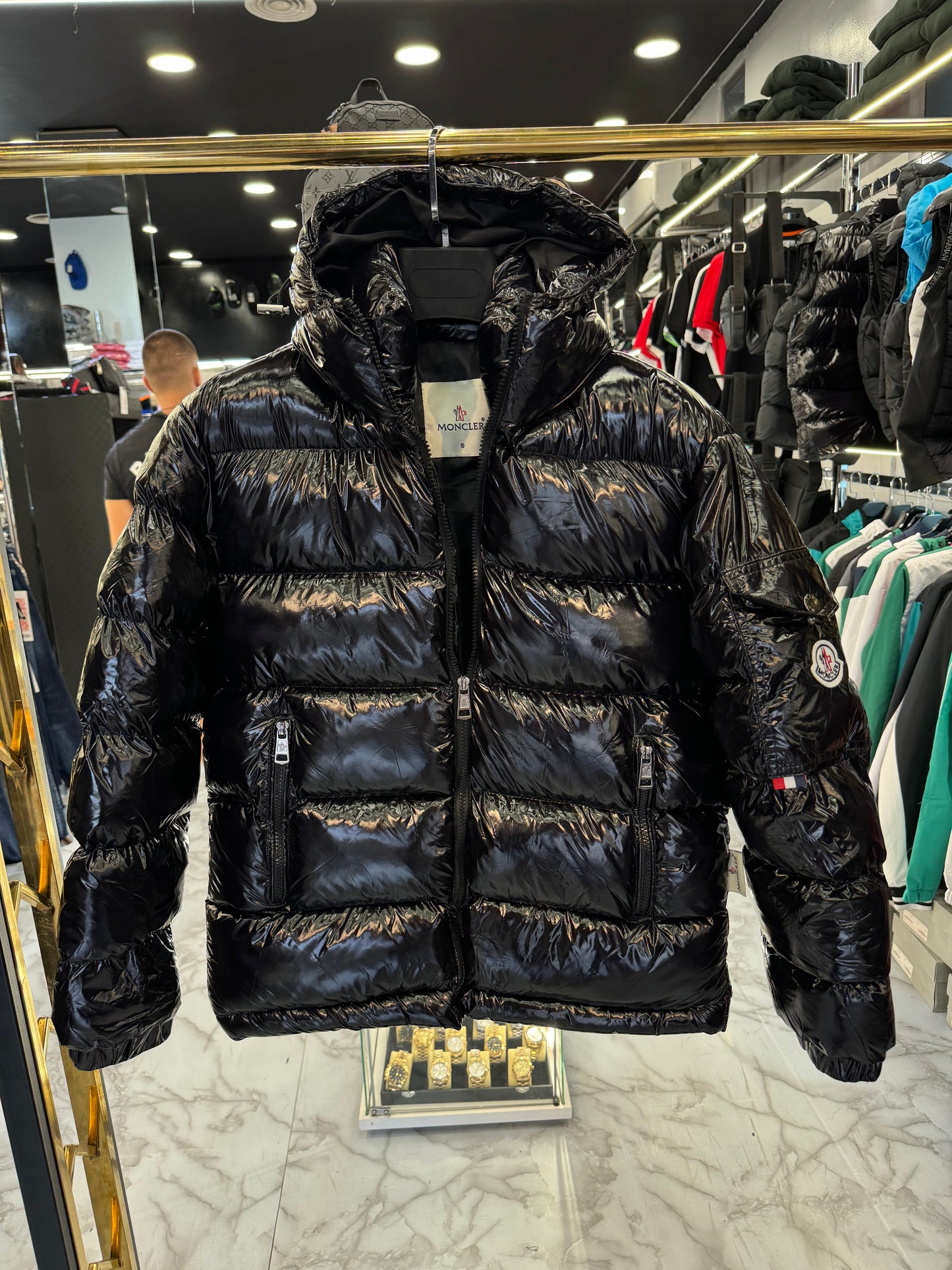 MONCLER MAYA ΓΥΑΛΙΣΤΕΡΟ - ΜΠΟΥΦΑΝ