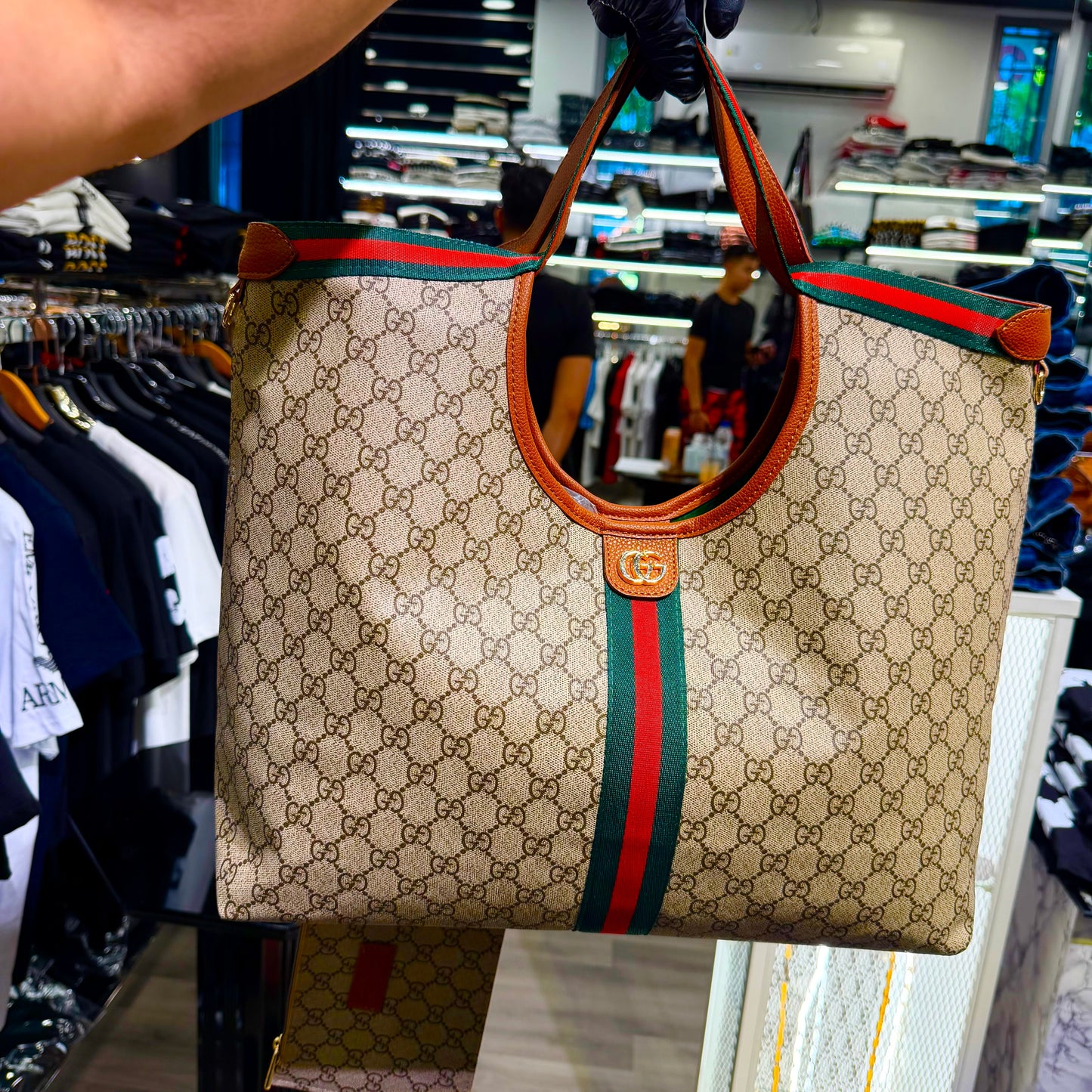 WOMEN BAGS - Gucci Giglio GG Canvas Tote